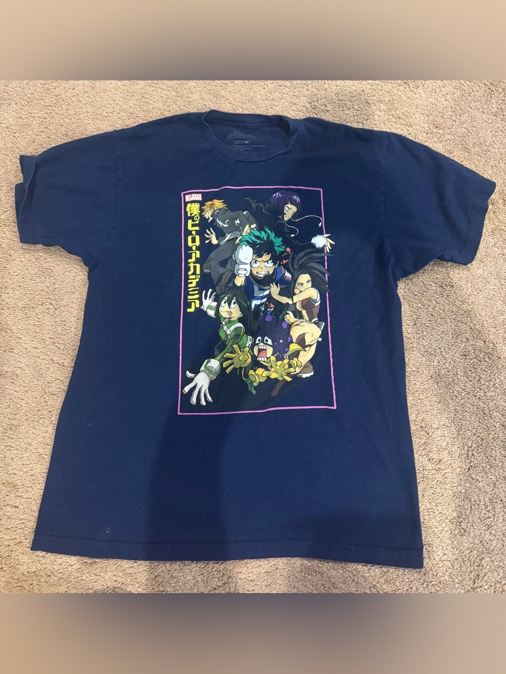 My Hero Academia Graphic Navy Short Sleeve Tee